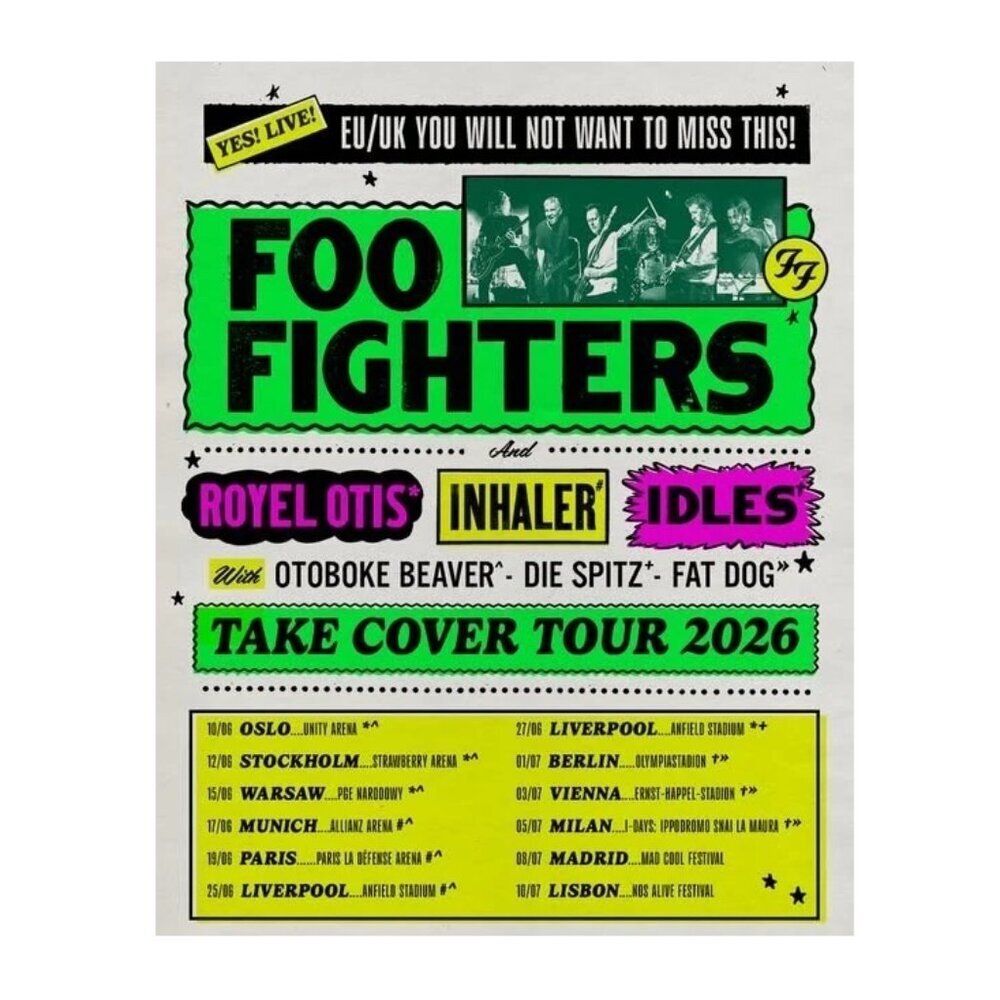 The Foo Fighters 2026 – Take Cover Tour Poster 165